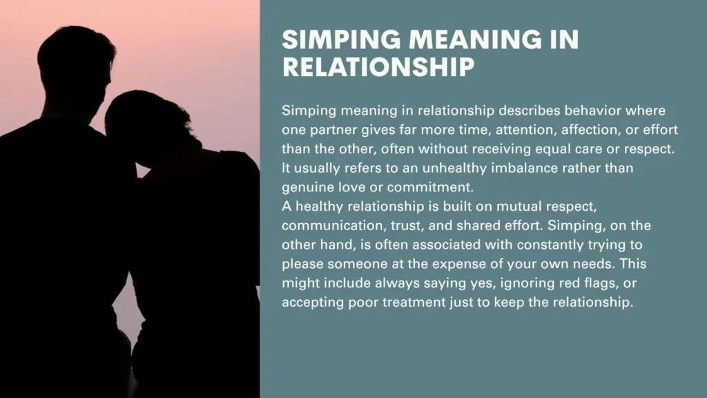 Simping Meaning in Relationship