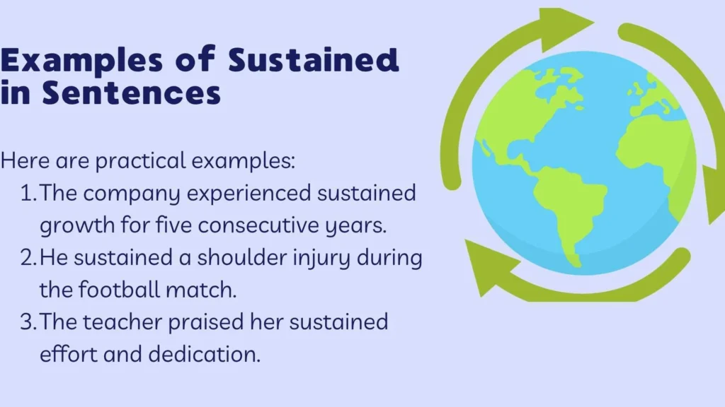 Examples of Sustained in Sentences
