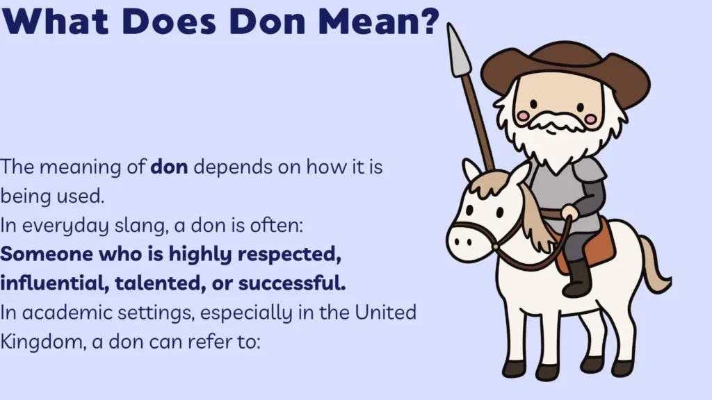 What Does Don Mean?