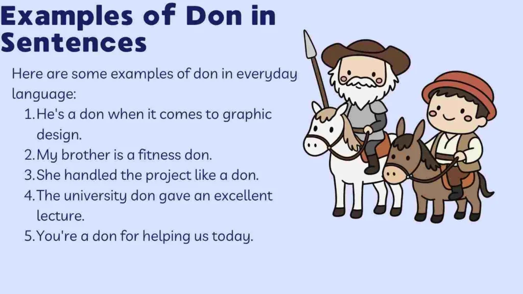 Examples of Don in Sentences