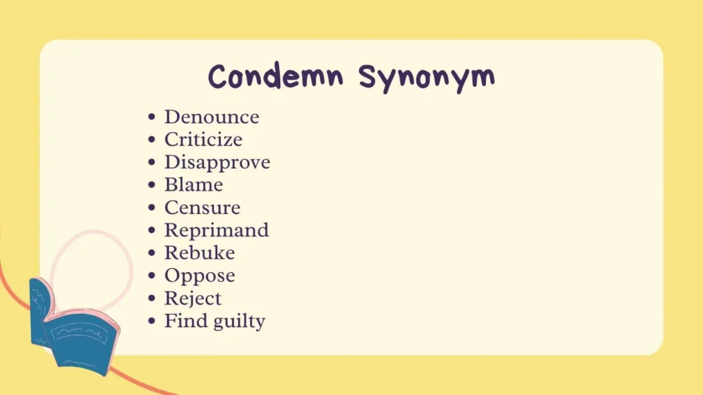 Condemn Synonym