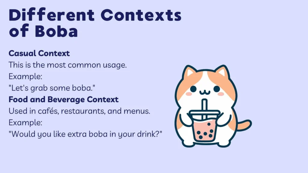 Different Contexts of Boba