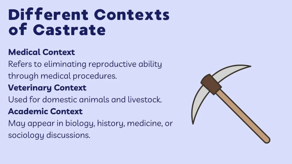 Different Contexts of Castrate