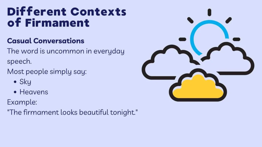Different Contexts of Firmament