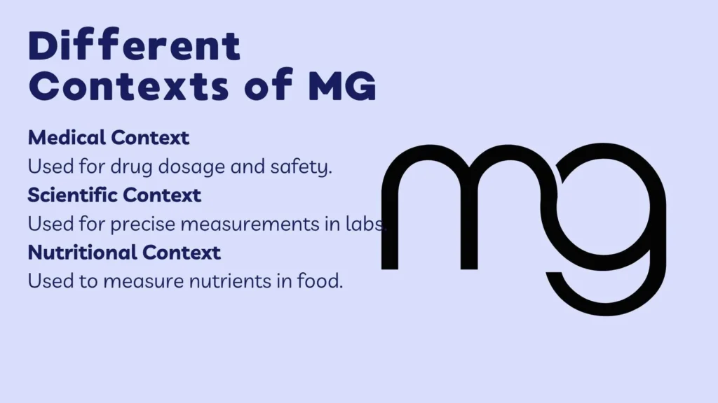 Different Contexts of MG