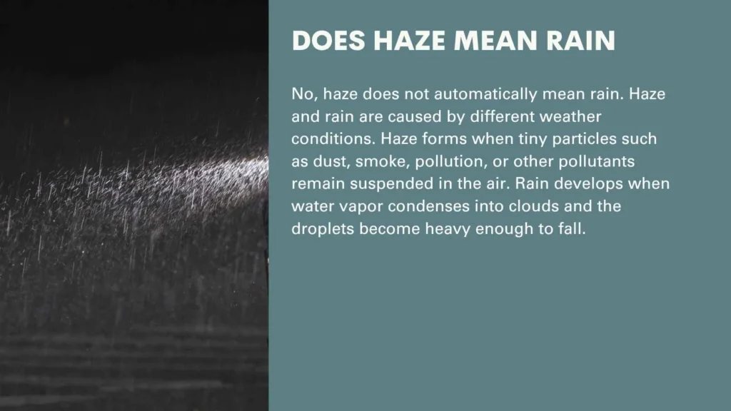 Does Haze Mean Rain