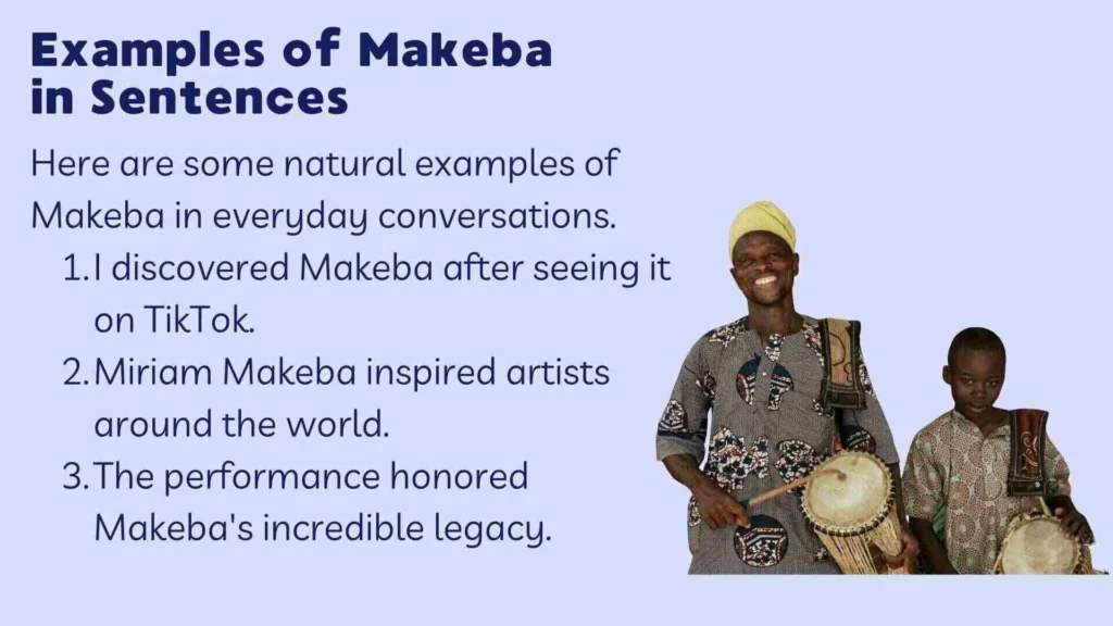 Examples of Makeba in Sentences