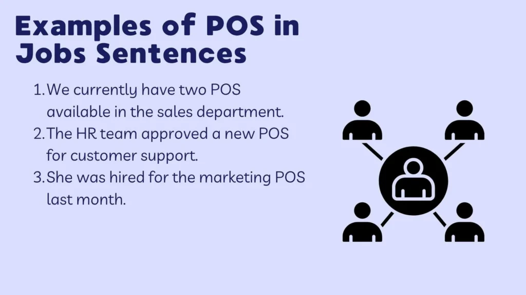 Examples of POS in Jobs Sentences