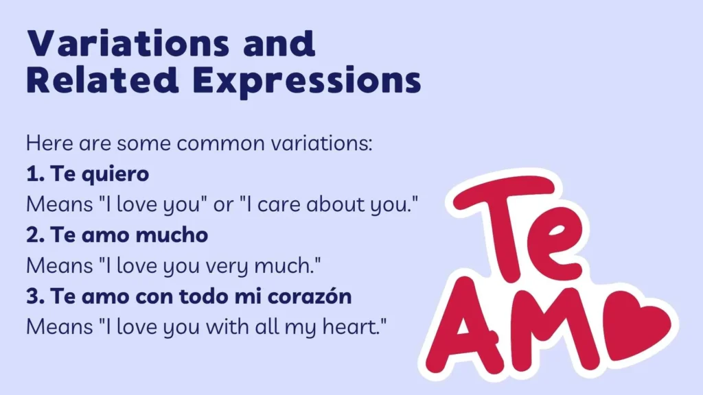 Variations and Related Expressions
