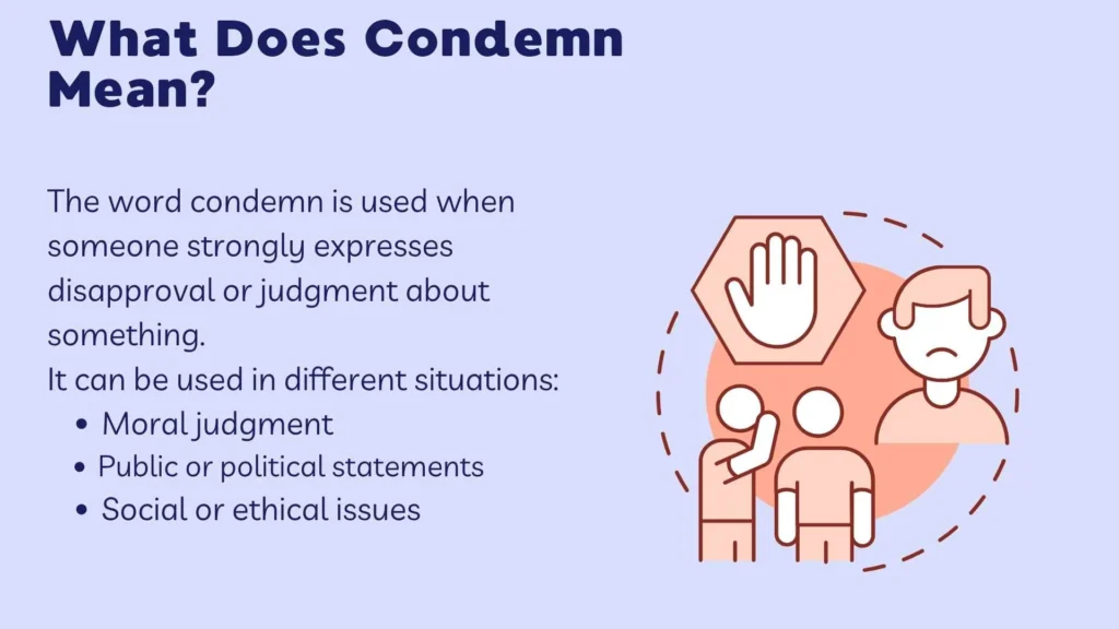 What Does Condemn Mean?