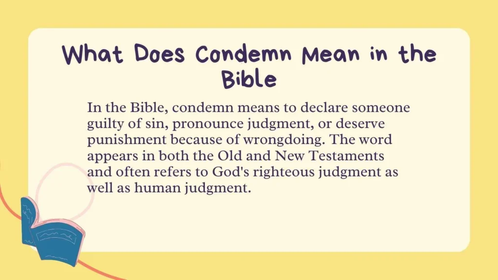 What Does Condemn Mean in the Bible