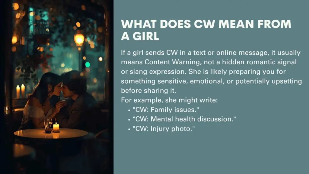 What Does CW Mean From A Girl