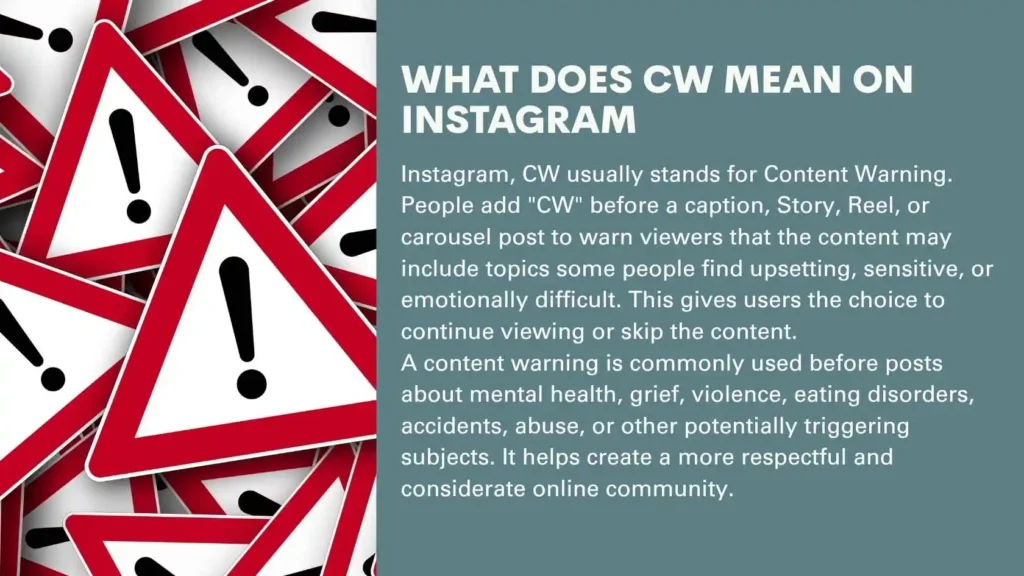 What Does Cw Mean On Instagram