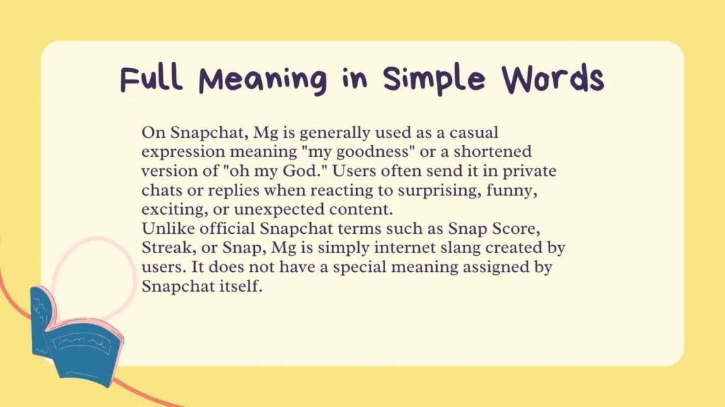 What Does Mg Mean on Snapchat