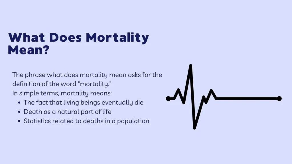 What Does Mortality Mean?