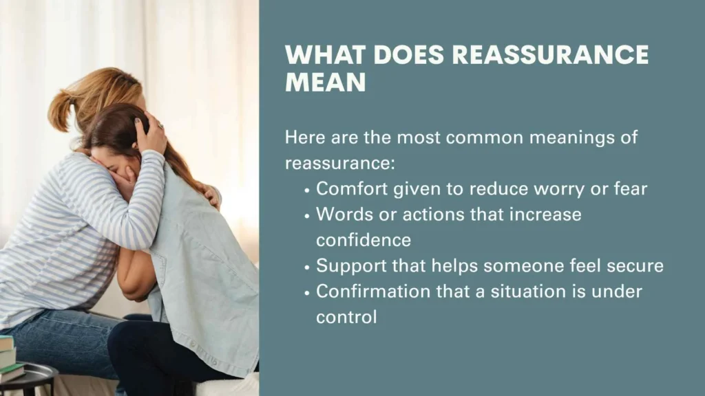 What Does Reassurance Mean