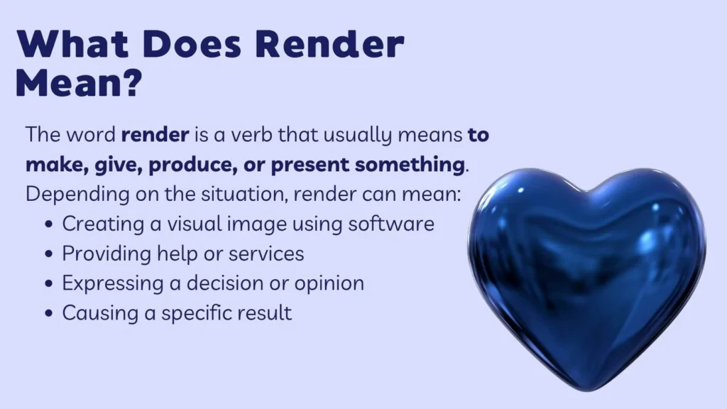 what does render mean