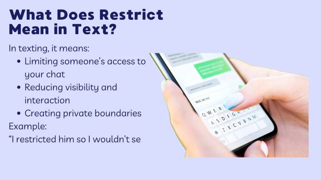 What Does Restrict Mean in Text?