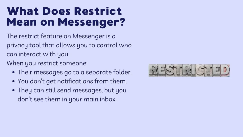 What Does Restrict Mean on Messenger?