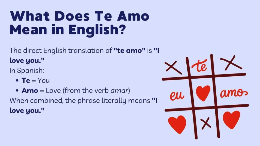 What Does Te Amo Mean in English?
