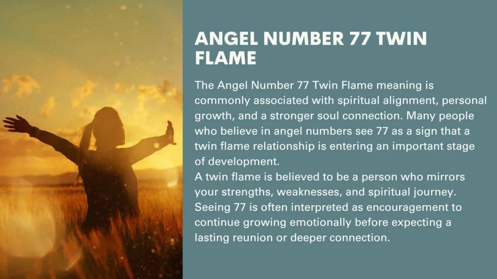 Angel Number 77 Twin Flame