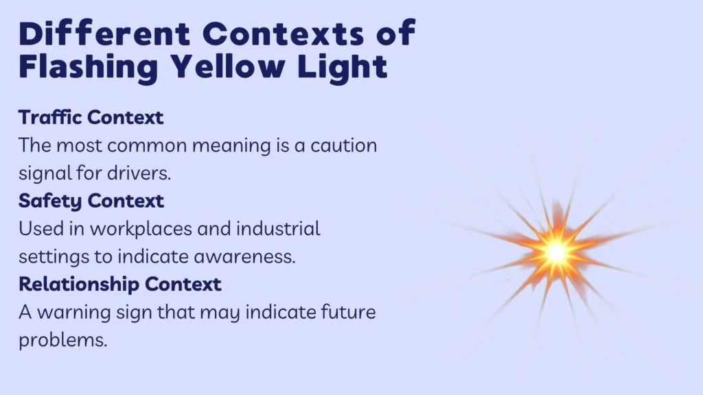 Different Contexts of Flashing Yellow Light