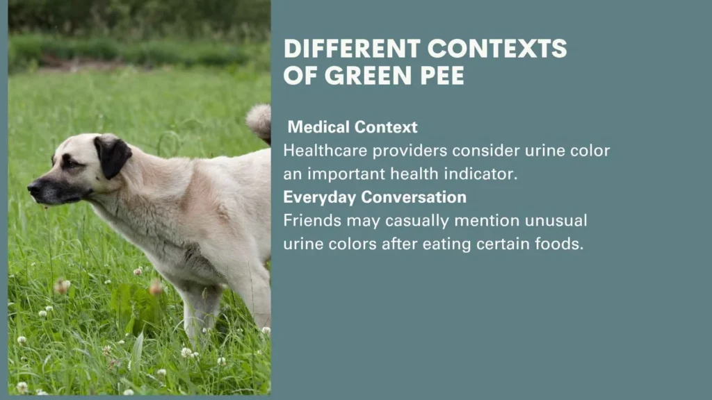 Different Contexts of Green Pee