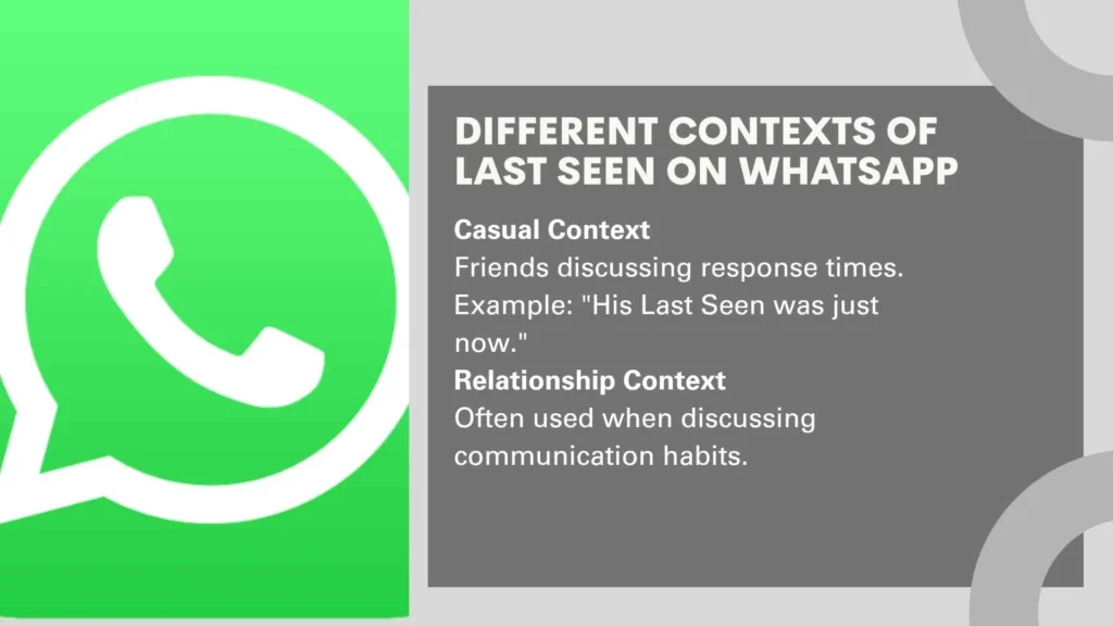 Different Contexts of Last Seen on WhatsApp