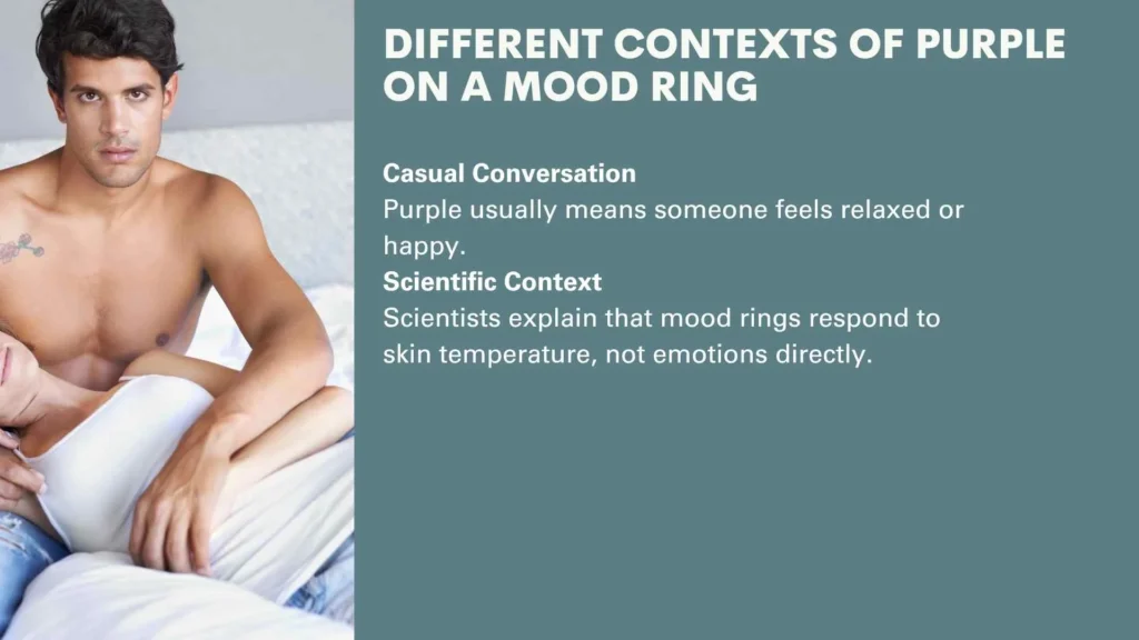 Different Contexts of Purple on a Mood Ring