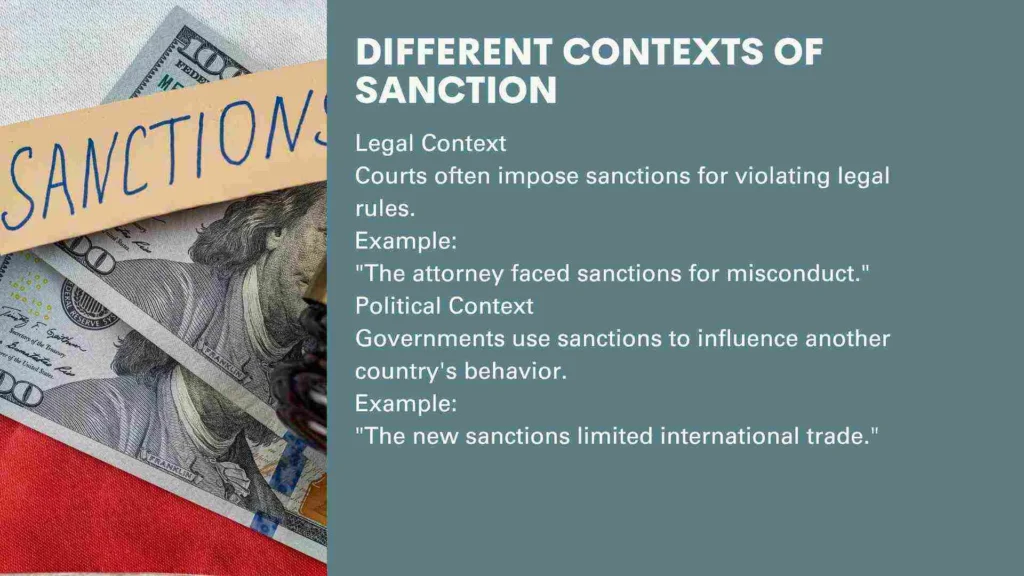 Different Contexts of Sanction