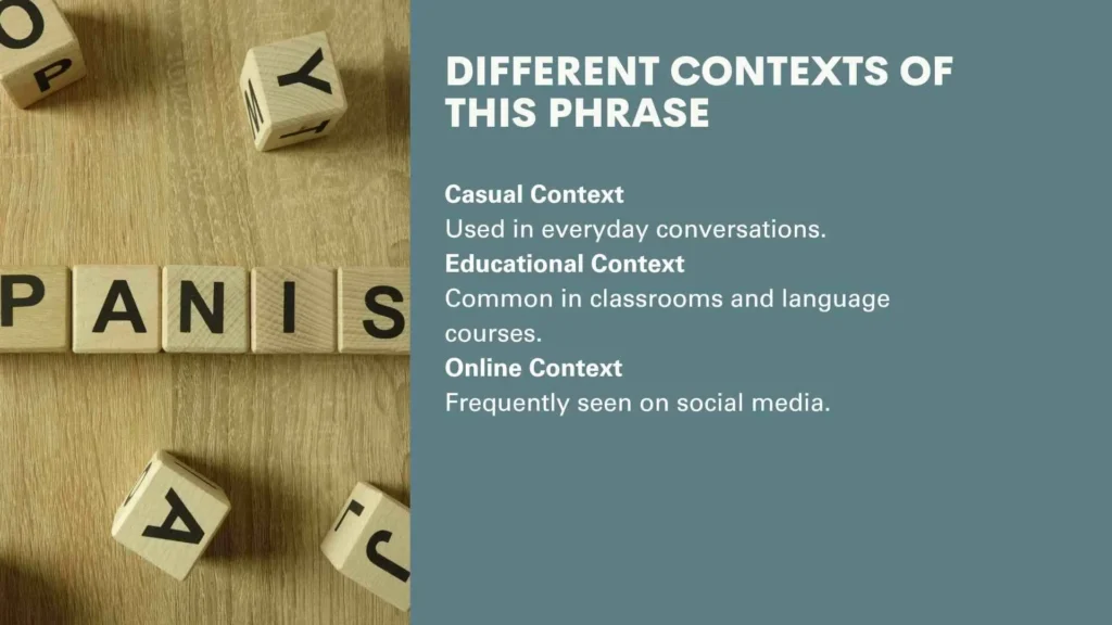 Different Contexts of This Phrase