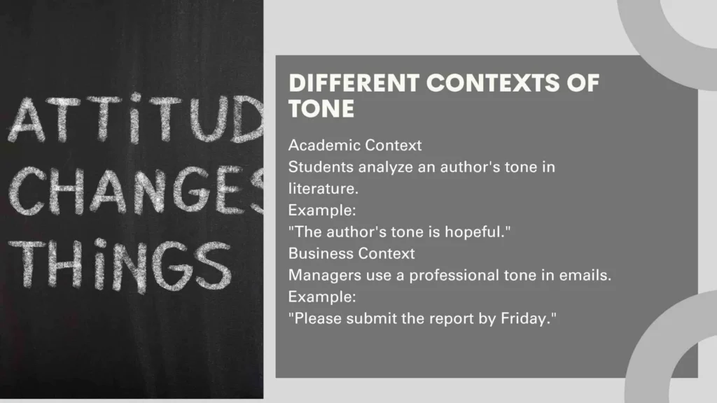 Different Contexts of Tone