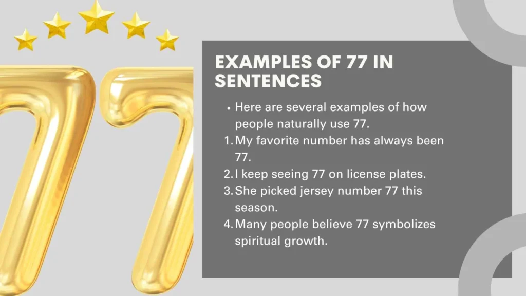 Examples of 77 in Sentences
