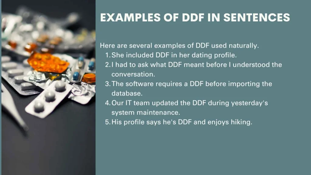 Examples of DDF in Sentences