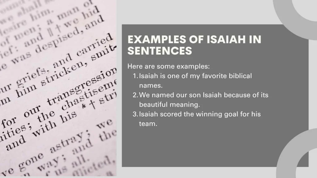 Examples of Isaiah in Sentences