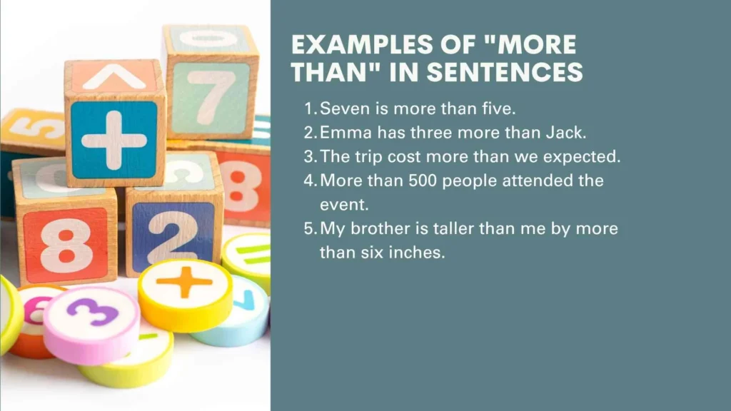 Examples of "More Than" in Sentences