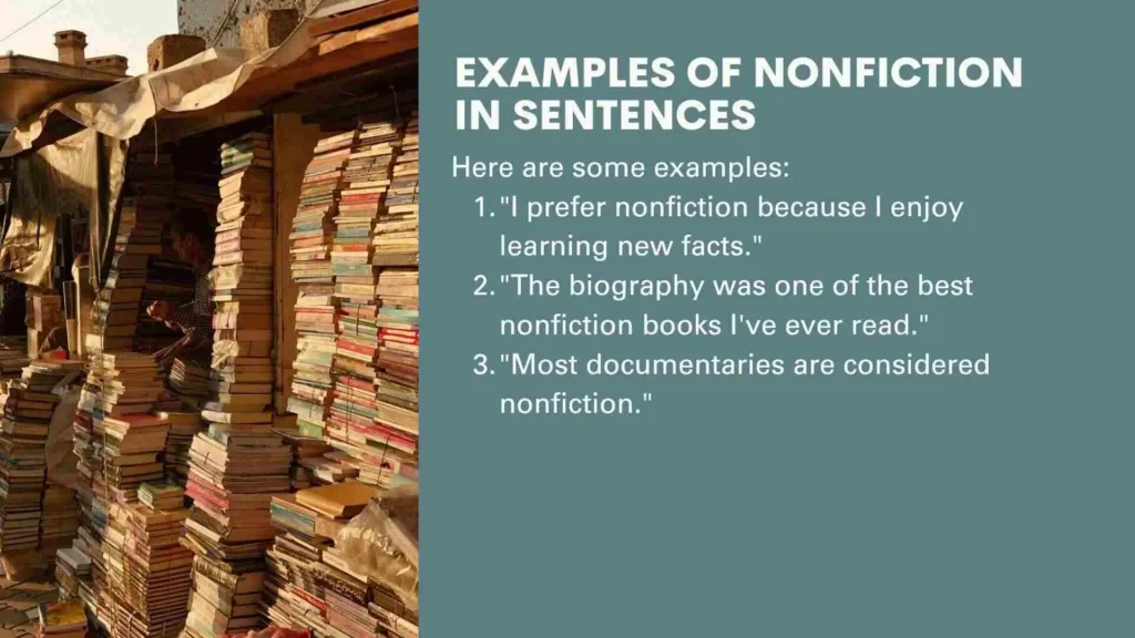 Examples of Nonfiction in Sentences