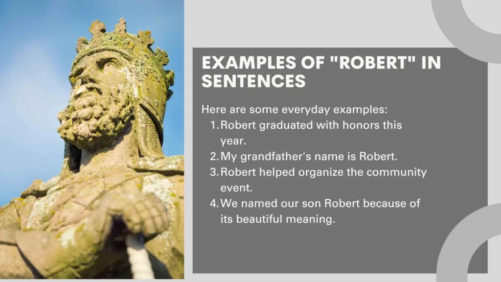 Examples of "Robert" in Sentences