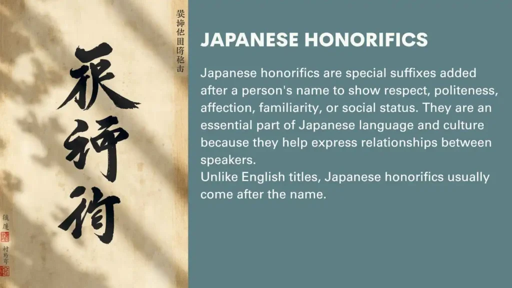 Japanese Honorifics