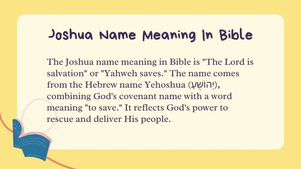 Joshua Name Meaning In Bible