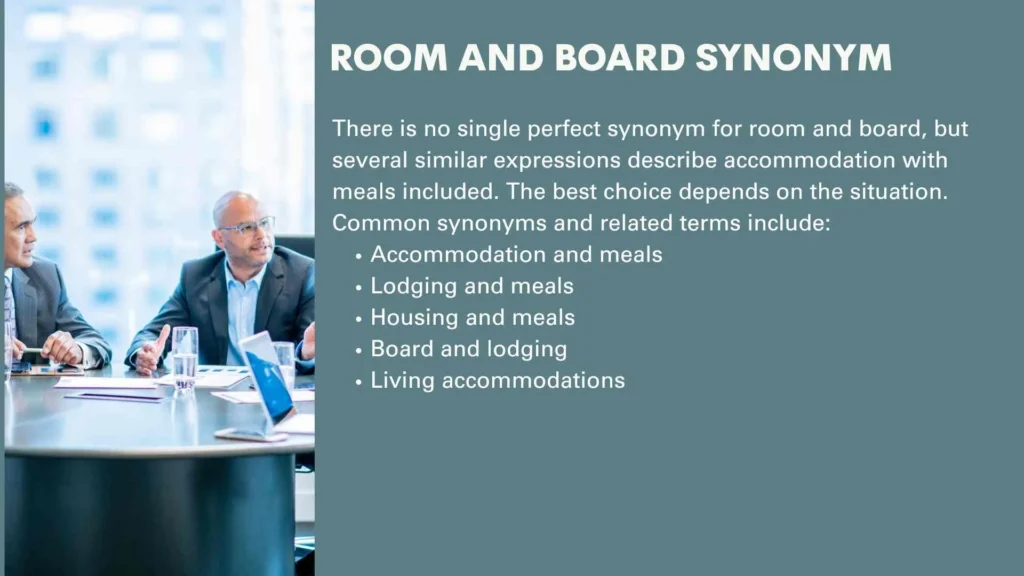 Room and board synonym