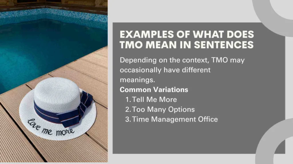 Variations and Possible Meanings of TMO