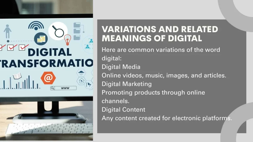 Variations and Related Meanings of Digital