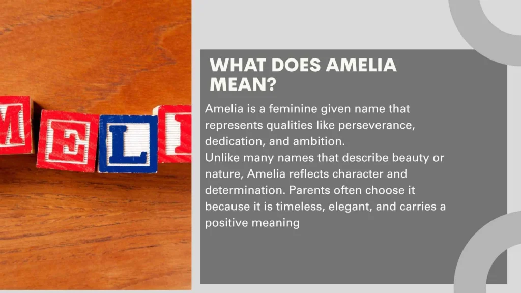 What Does Amelia Mean?