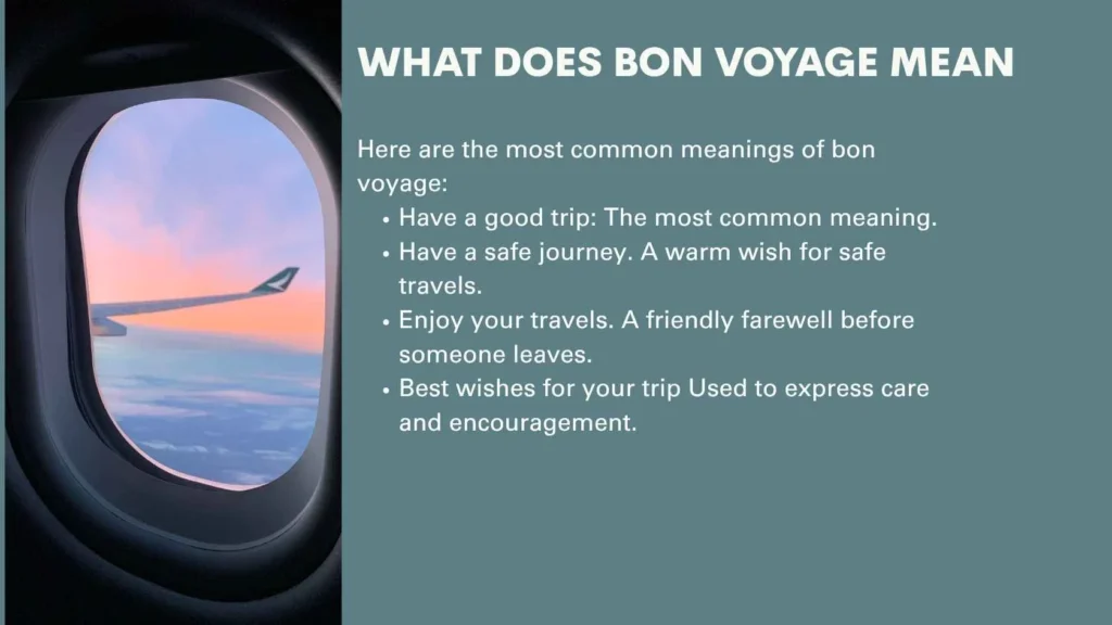 What Does Bon Voyage Mean