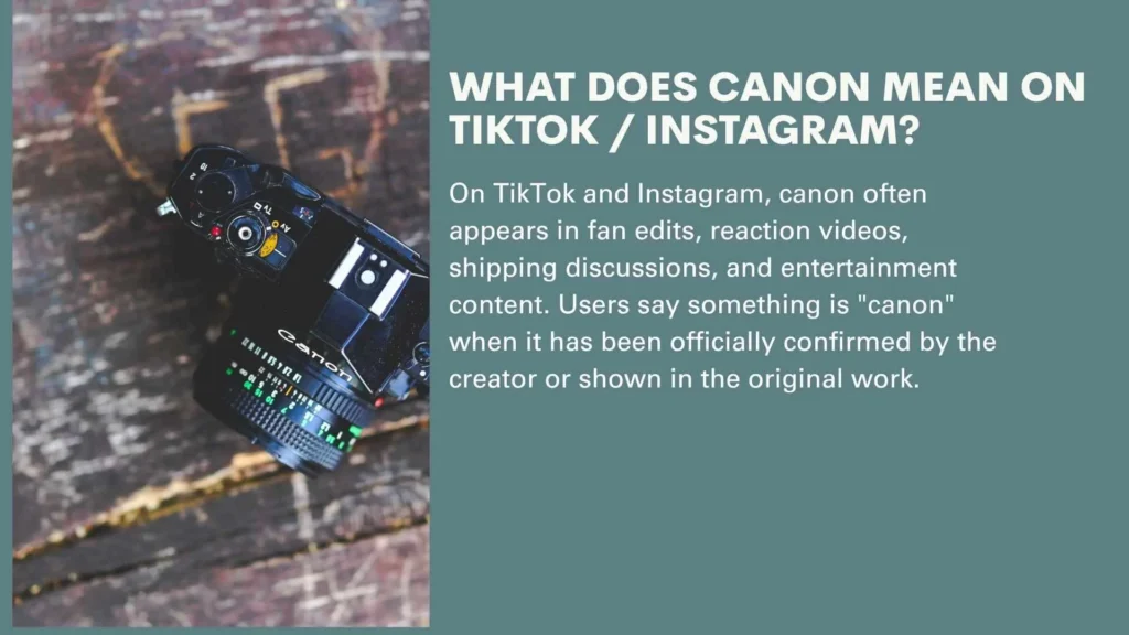 What Does Canon Mean on TikTok / Instagram?