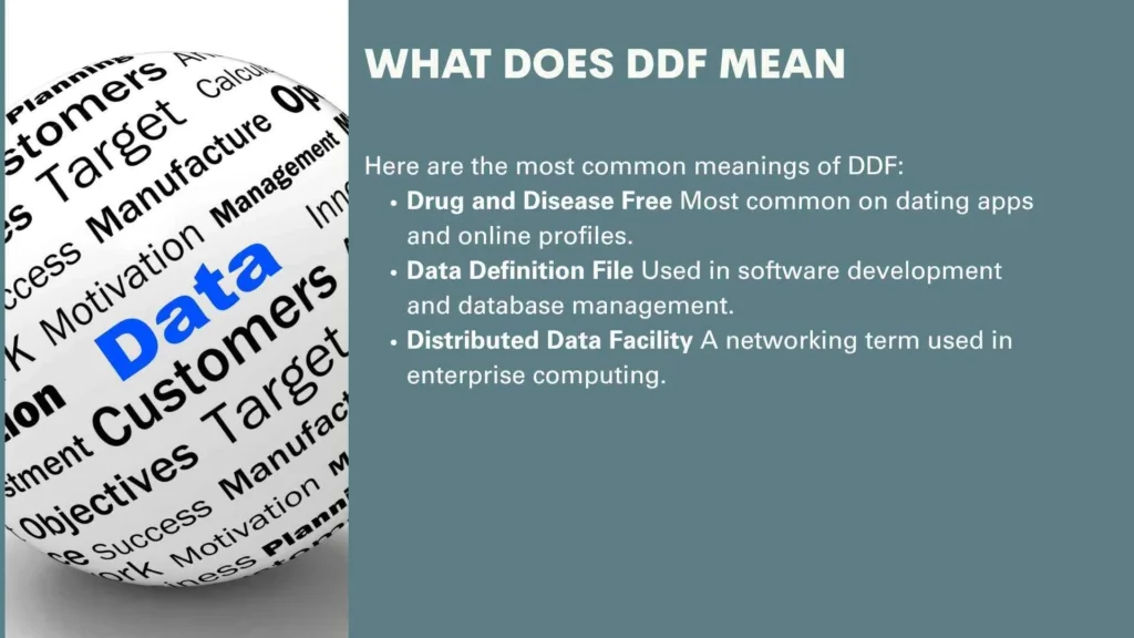 What Does DDF Mean