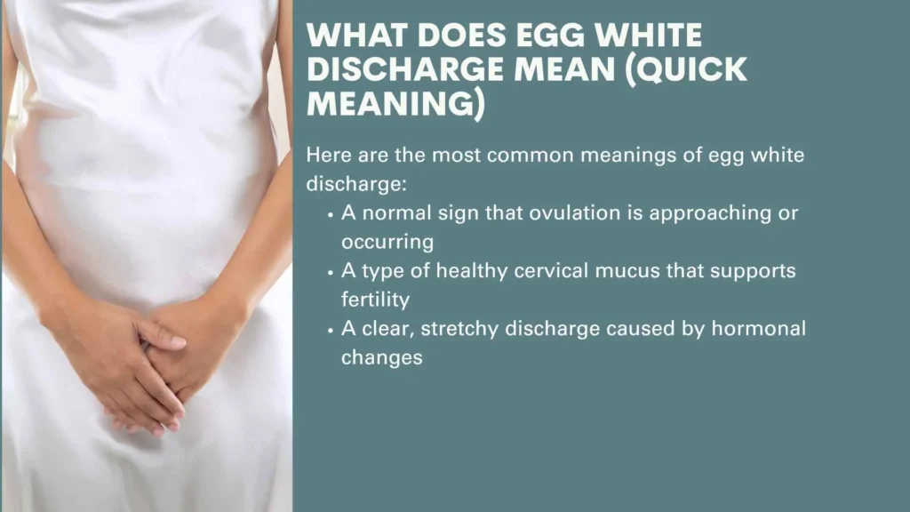 What Does Egg White Discharge Mean (Quick Meaning)