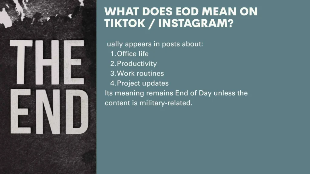 What Does EOD Mean on TikTok / Instagram?