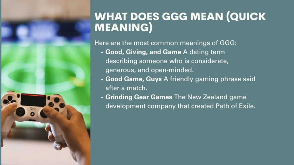 What Does GGG Mean (Quick Meaning)